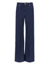 7 For All Mankind High-waisted Wide-leg Denim Jeans With Relaxed Fit In Blue