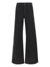 7 For All Mankind Willow Wide Flared Cotton Jeans In Black