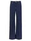 7 For All Mankind High-waisted Wide-leg Denim Jeans With Relaxed Fit In Blue