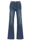 7 For All Mankind Womens Lotta Flared Stretch-denim Blend Jeans Cisco In Blue