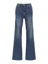 7 For All Mankind Womens Lotta Flared Stretch-denim Blend Jeans Cisco In Blue