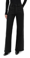 7 For All Mankind Lotta Jeans Coated Black In Black