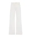 7 For All Mankind Cropped Alexa Jeans With Cut Hem White W/cut Hem In White