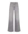7 For All Mankind Lotta Luxe Vintage Dust Mid-rise Flared Jeans In Gray