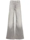 7 For All Mankind Modern Dojo Flared Mid-rise Stretch-denim Jeans In Gray