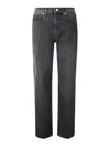 7 For All Mankind Wide-leg High-waist Jeans With Soft Finish In Black