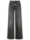 7 For All Mankind Ultra High Rise Wide Leg Stretch Jeans In Black