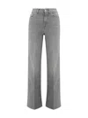 7 For All Mankind Lotta Panalu Straight Jeans In Gray