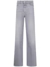 7 For All Mankind "lotta Panalu" Wide Leg Clothing In Gray