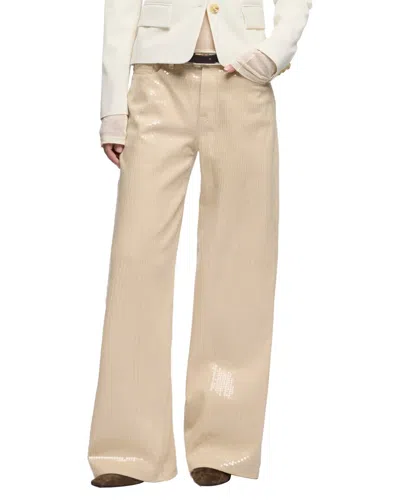 7 For All Mankind Lotta Radiance Wide Leg Jean In Neutral