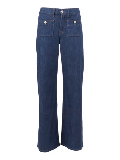 7 For All Mankind Lotta Tailorless Halona With Patch Pockets In Blue