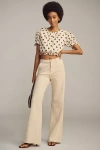 7 For All Mankind Lotta Trouser High-rise Wide-leg Jeans In White