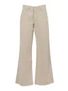 7 For All Mankind Flared Twill Jeans With Classic Five-pocket Design In Neutral