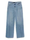 7 For All Mankind Blue Lotta Wide-leg Denim Jeans In Blue