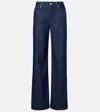 7 For All Mankind High-waisted Wide-leg Denim Jeans With Relaxed Fit In Blue