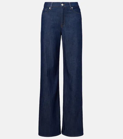 7 For All Mankind Lotta Wide-leg Jeans In Blue