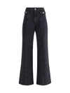 7 For All Mankind Lotta Wide Leg Jeans In Gold