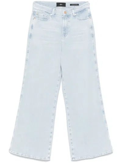 7 For All Mankind Lotta Wide-leg Jeans In Blue