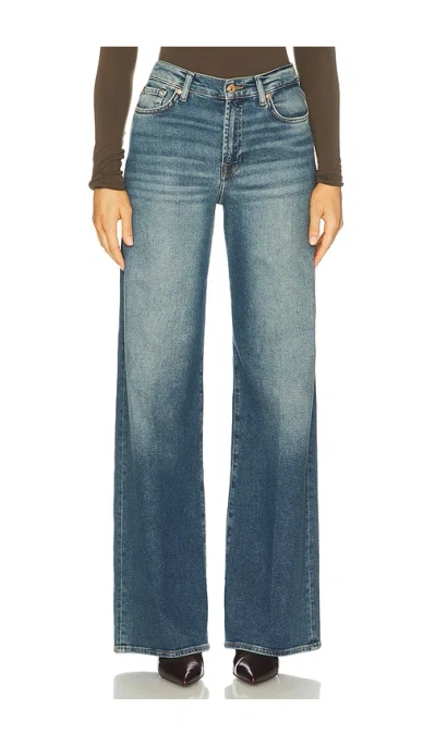 7 For All Mankind Lotta Wide Leg Jeans In Sea Level