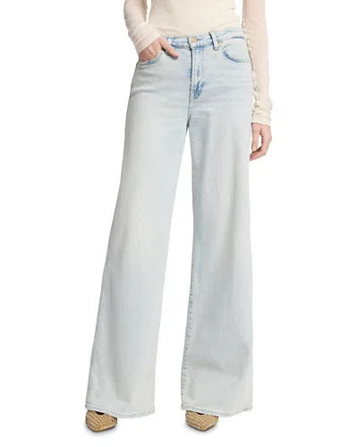 7 For All Mankind Zoey High-rise Wide-leg Jeans In Maui