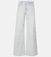 7 For All Mankind Willow High Rise Wide Leg Jeans In Linen Ostuni In Maui