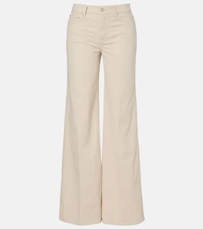 7 For All Mankind Lotta Wide-leg Jeans In Neutral