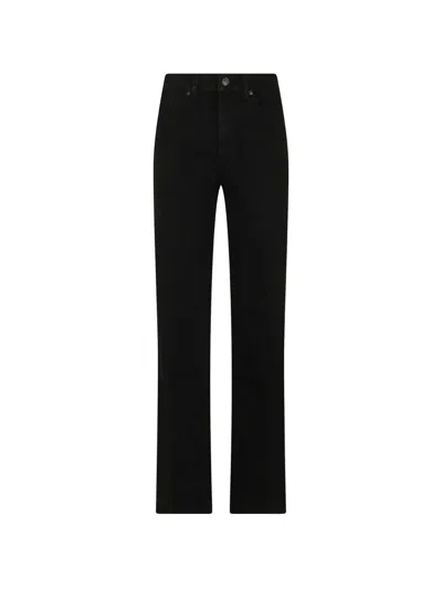 7 For All Mankind Lotta Wide-leg Jeans In Black