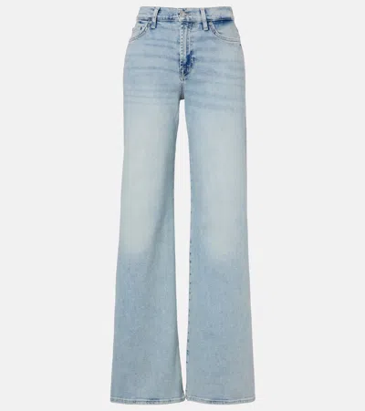 7 For All Mankind Lotta Wide-leg Jeans In Blue
