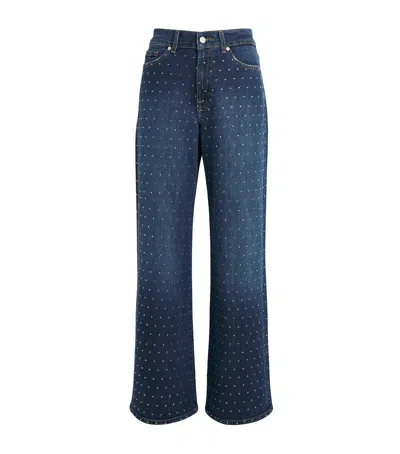 7 For All Mankind Lotta Wide-leg Jeans In Blue