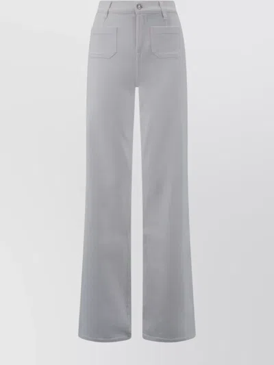 7 For All Mankind Love Flared High Waist Trousers In Gray