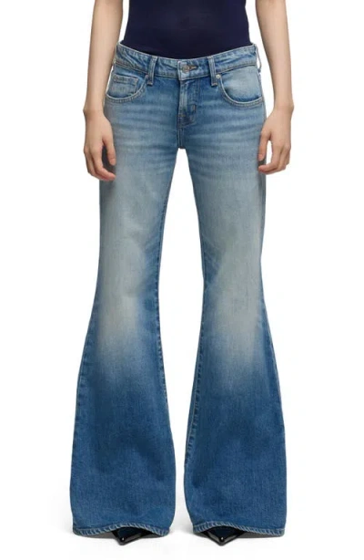 7 For All Mankind Low Flare Jeans In Blue Haze