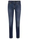 7 For All Mankind Low-rise Slim Fit Jeans In Blue