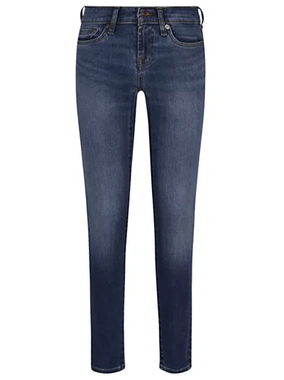 7 For All Mankind Low-rise Slim Fit Jeans In Blue
