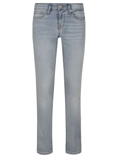 7 For All Mankind Low-rise Slim Fit Jeans In Stretch Cotton Denim
