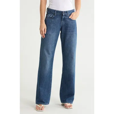 7 For All Mankind Low Rise Straight Leg Jeans In Brown