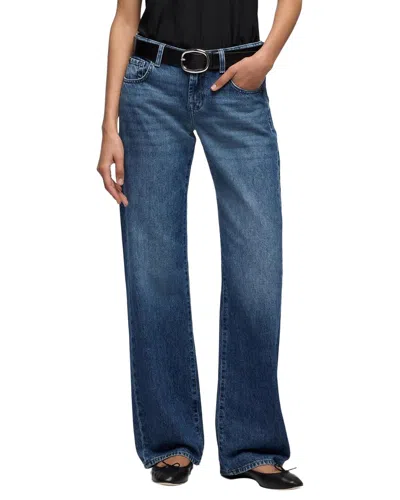 7 For All Mankind Low Savannah Straight Leg Jean In Blue