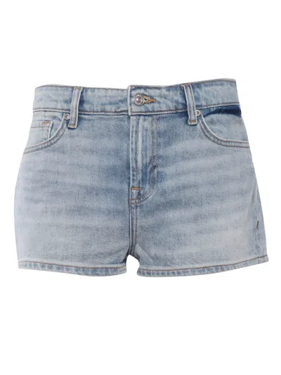 7 For All Mankind Low Shorts Tokyo In Blue