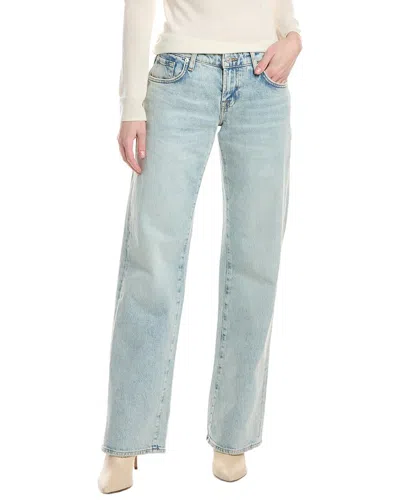 7 For All Mankind Low Straight Jean In Blue