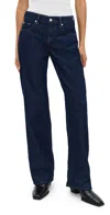 7 For All Mankind Low Straight Jeans Franklin In Blue