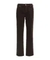 7 For All Mankind Twisted Dojo Tailorless Corduroy Pants Corduroy Coffee Bean In Black