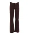 7 For All Mankind Twisted Dojo Tailorless Corduroy Pants Corduroy Coffee Bean In Burgundy