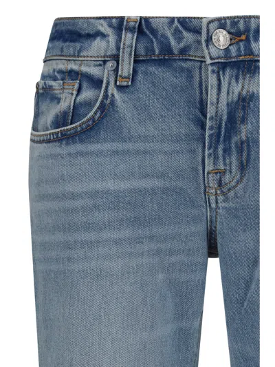 7 For All Mankind Low-rise Five-pocket Jeans In Blue