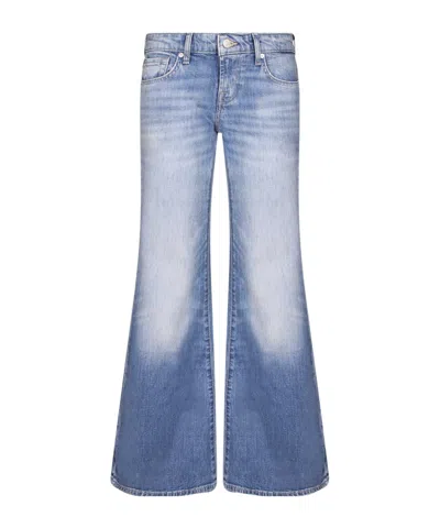 7 For All Mankind Low-rise Flared Jeans In Blue