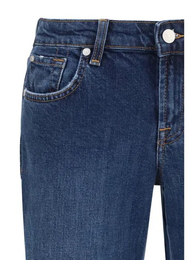 7 For All Mankind Low-rise Flared Jeans In Blue