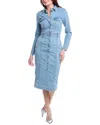 7 For All Mankind Luxe Denim Dress In Blue