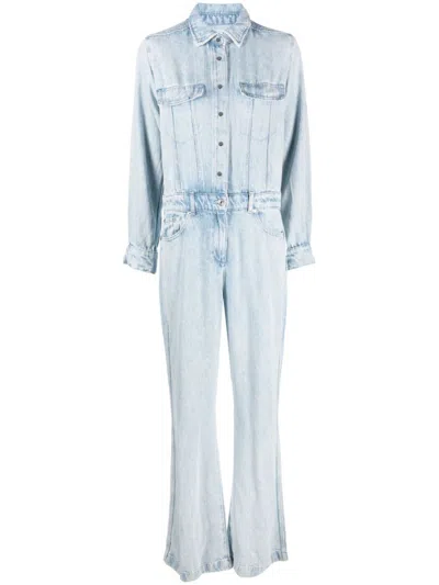 7 For All Mankind Luxe Jumpsuit In Blue