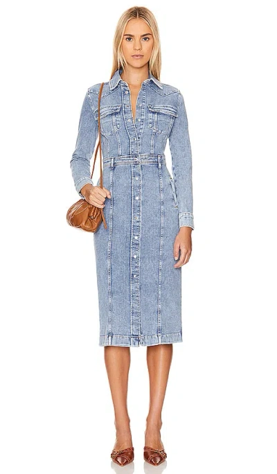 7 For All Mankind Luxe Dress In Morning Sky