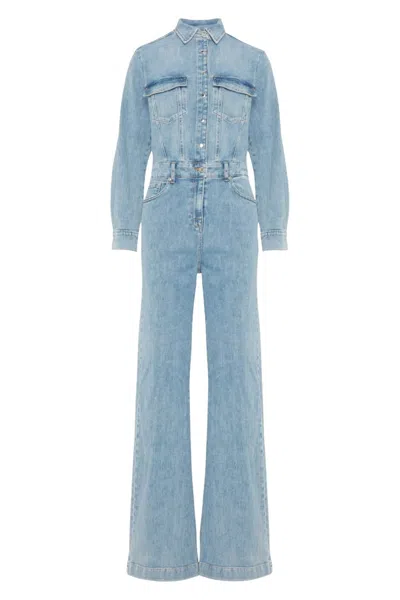 7 FOR ALL MANKIND LUXE JUMPSUIT MORNING SKY