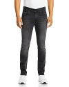 7 For All Mankind Mens Black Slimmy Tapered Luxe Performance Plus Slim-fit Tapered Jeans In Washed Black