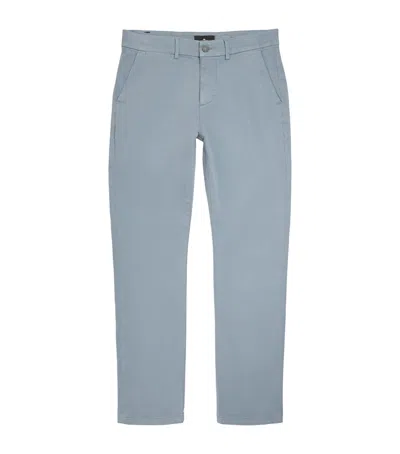 7 For All Mankind Luxe Performance Regular Slimmy Straight Chinos In Blue